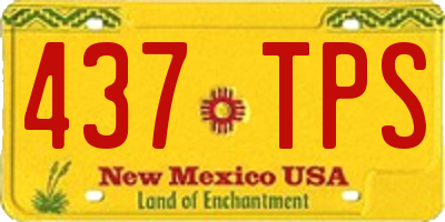 NM license plate 437TPS