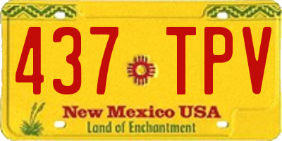 NM license plate 437TPV