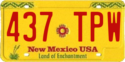 NM license plate 437TPW