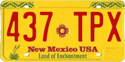NM license plate 437TPX