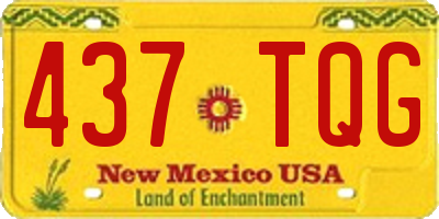 NM license plate 437TQG