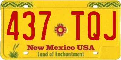 NM license plate 437TQJ