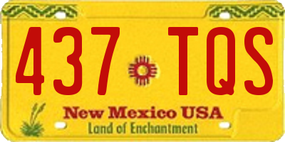 NM license plate 437TQS