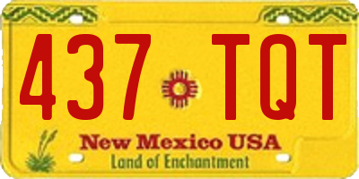 NM license plate 437TQT