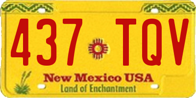 NM license plate 437TQV