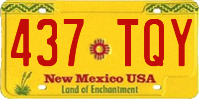 NM license plate 437TQY