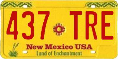 NM license plate 437TRE