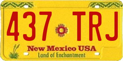 NM license plate 437TRJ