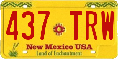 NM license plate 437TRW