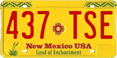 NM license plate 437TSE