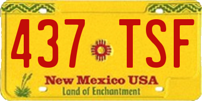 NM license plate 437TSF