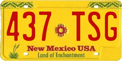 NM license plate 437TSG