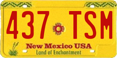 NM license plate 437TSM