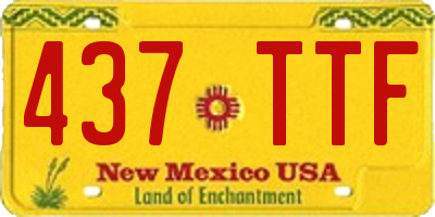 NM license plate 437TTF
