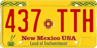 NM license plate 437TTH