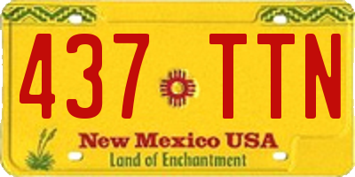 NM license plate 437TTN