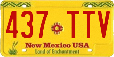 NM license plate 437TTV