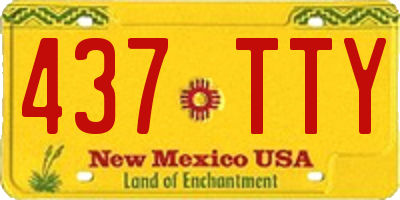 NM license plate 437TTY