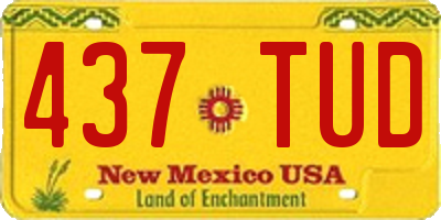 NM license plate 437TUD