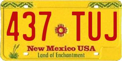NM license plate 437TUJ