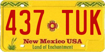 NM license plate 437TUK
