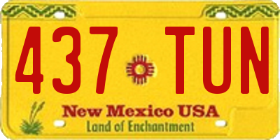 NM license plate 437TUN