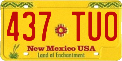NM license plate 437TUO
