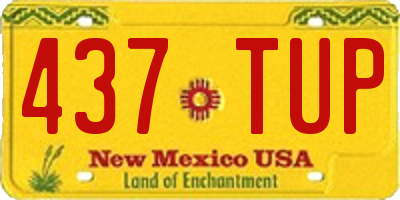 NM license plate 437TUP