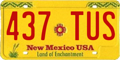 NM license plate 437TUS