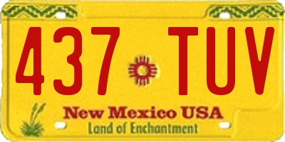 NM license plate 437TUV