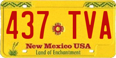 NM license plate 437TVA
