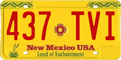 NM license plate 437TVI