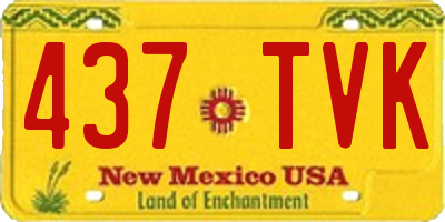 NM license plate 437TVK