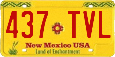 NM license plate 437TVL