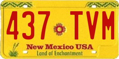 NM license plate 437TVM