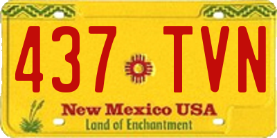 NM license plate 437TVN