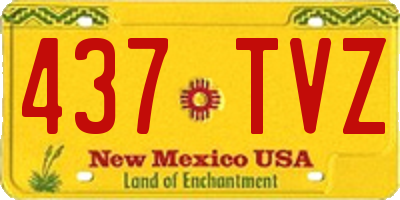 NM license plate 437TVZ