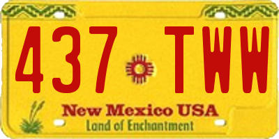 NM license plate 437TWW