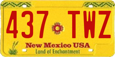 NM license plate 437TWZ