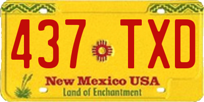 NM license plate 437TXD