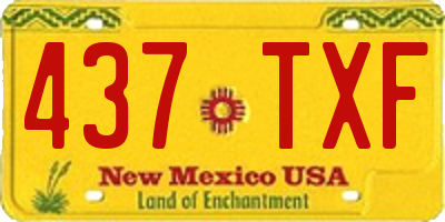 NM license plate 437TXF