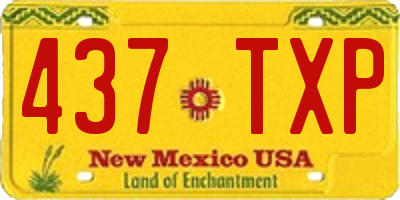 NM license plate 437TXP