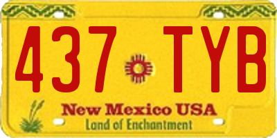 NM license plate 437TYB