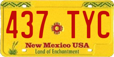 NM license plate 437TYC