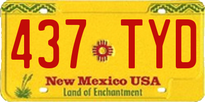 NM license plate 437TYD