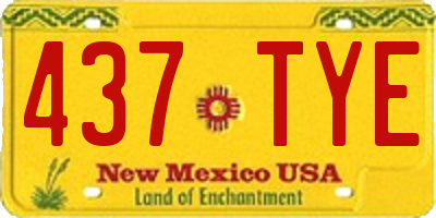 NM license plate 437TYE
