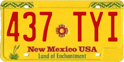 NM license plate 437TYI