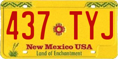NM license plate 437TYJ