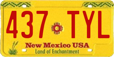 NM license plate 437TYL