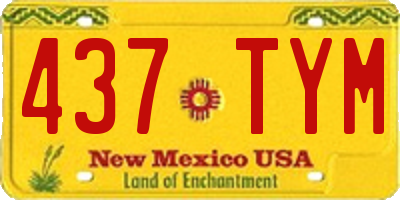NM license plate 437TYM